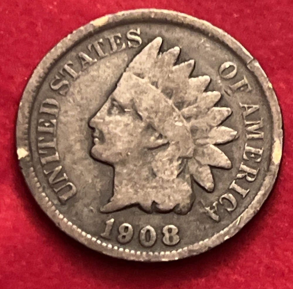 1908 indian head cent BN27