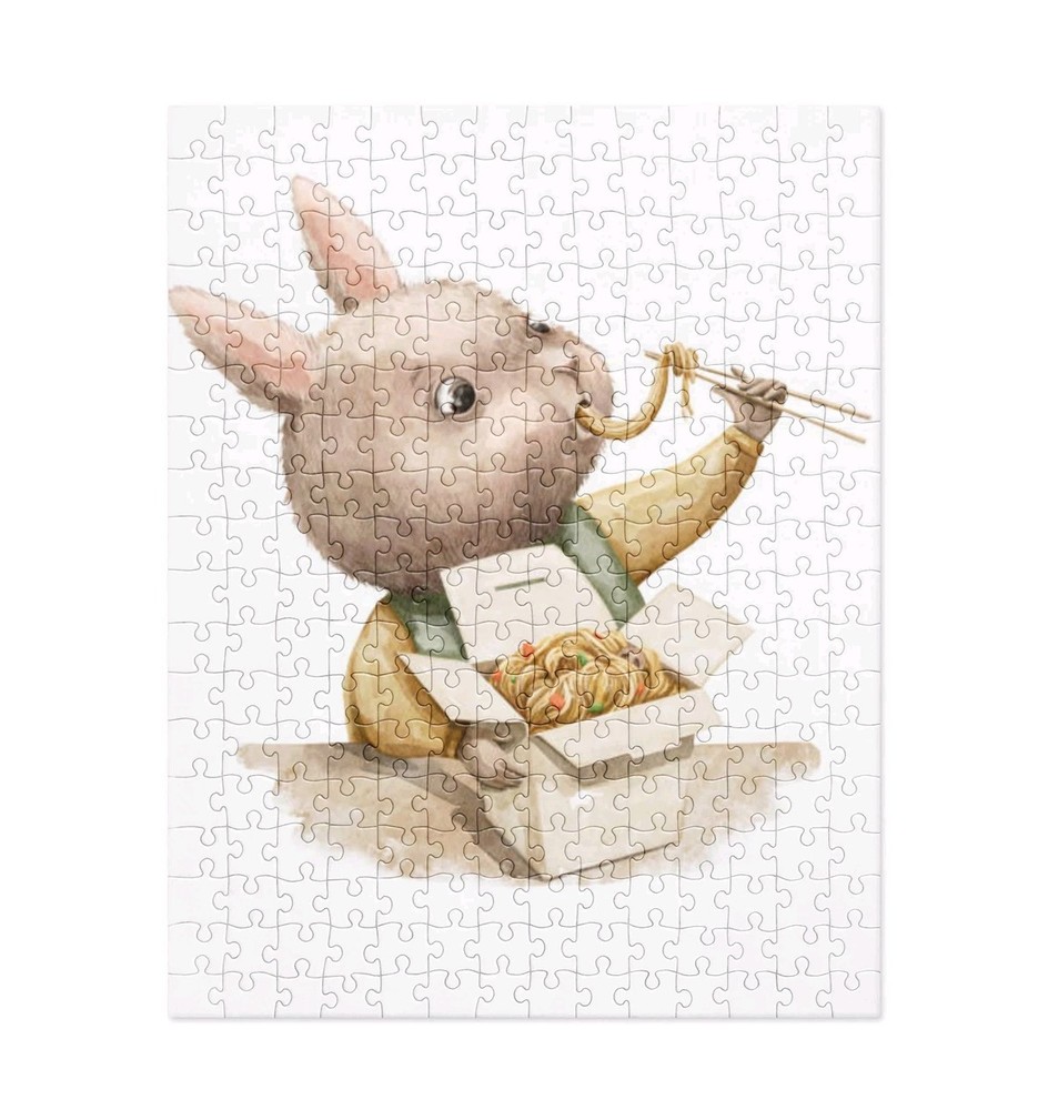 Hungry Bunny Take Out Jigsaw puzzle 252 pc