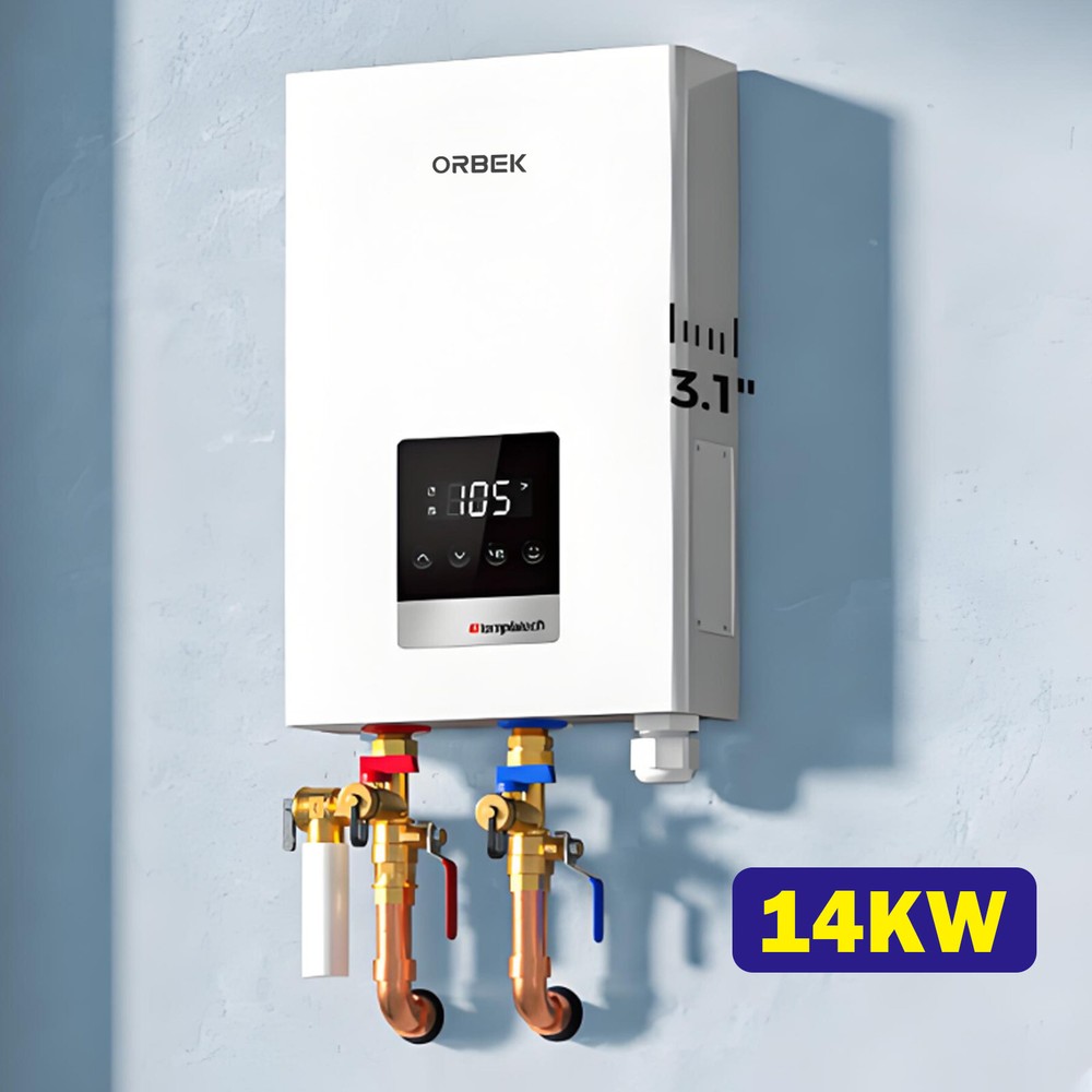 14KW Tankless Water Heater Electric On-Demand Instant Hot Water for Whole House