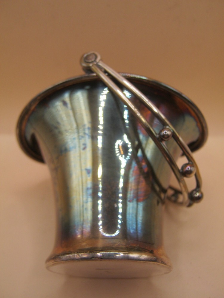 Vintage Denmark Solid Silver Basket Toothpick Holder E Dragsted Marked STERLING
