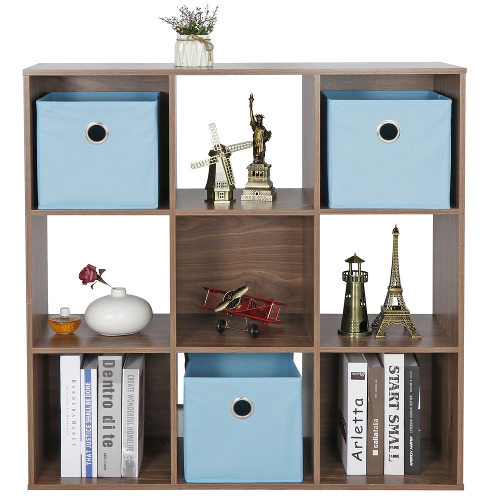 9-Cube Durable Closet Organizer Storage Shelves Save Space Bookshelves