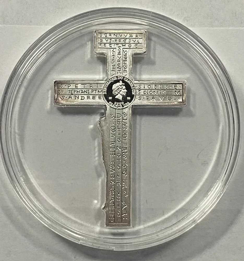 2022 CAMEROON CRUCIFIX SILVER COIN