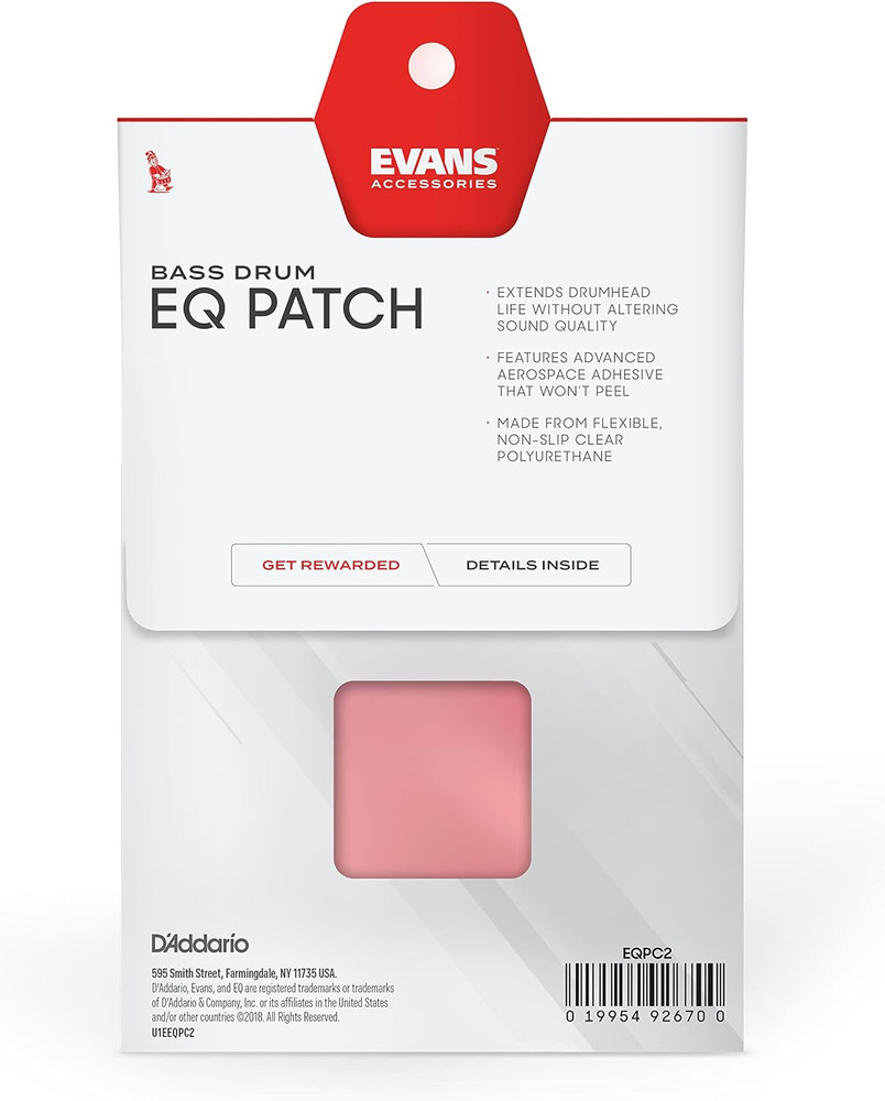 EQ Double Pedal Patch, Clear Plastic
