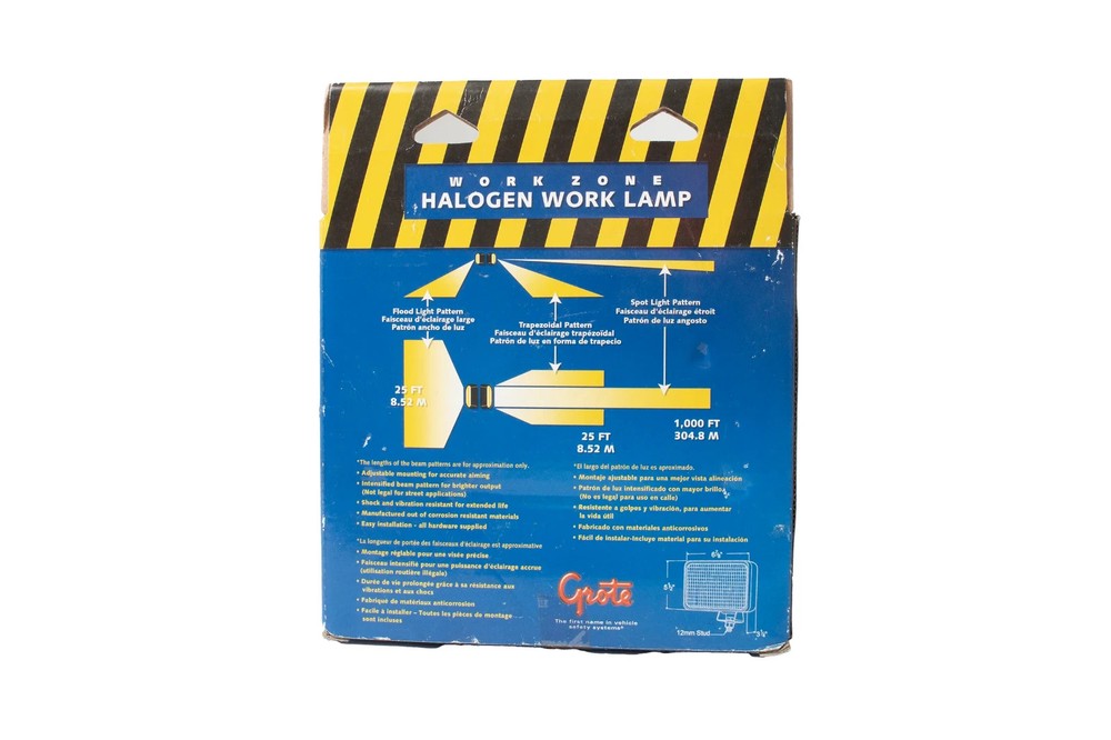 Grote 63181-5 FORWARD LIGHTING, CLEAR, FLOOD, HALOGEN WORK LAMP