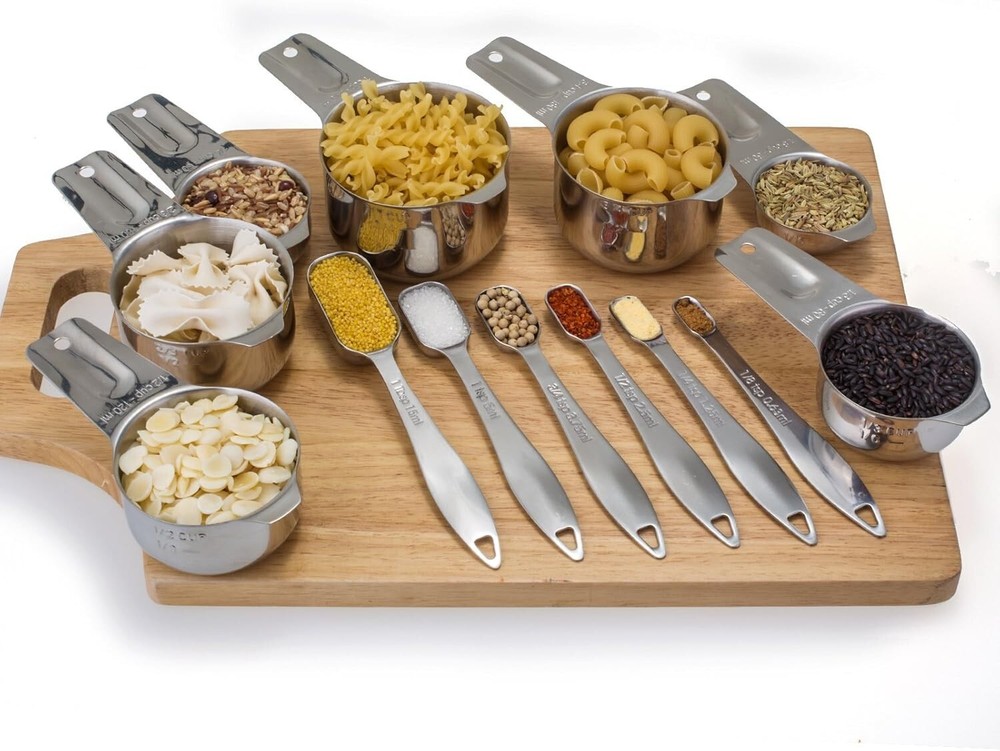 Durable 13-Piece Measuring Cups Set with Ergonomic Handle - Kitchen Essential