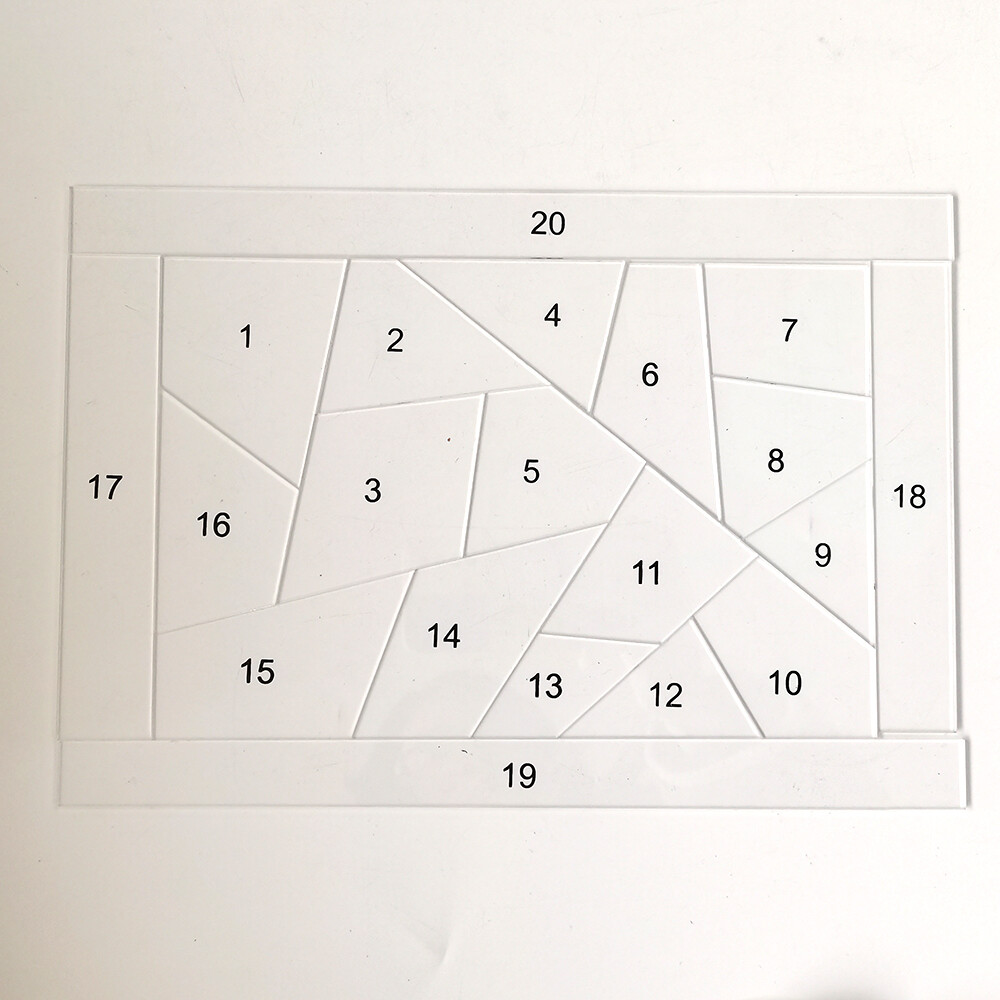 20pcs/set acrylic patchwork special ruler tea mat patchwork template