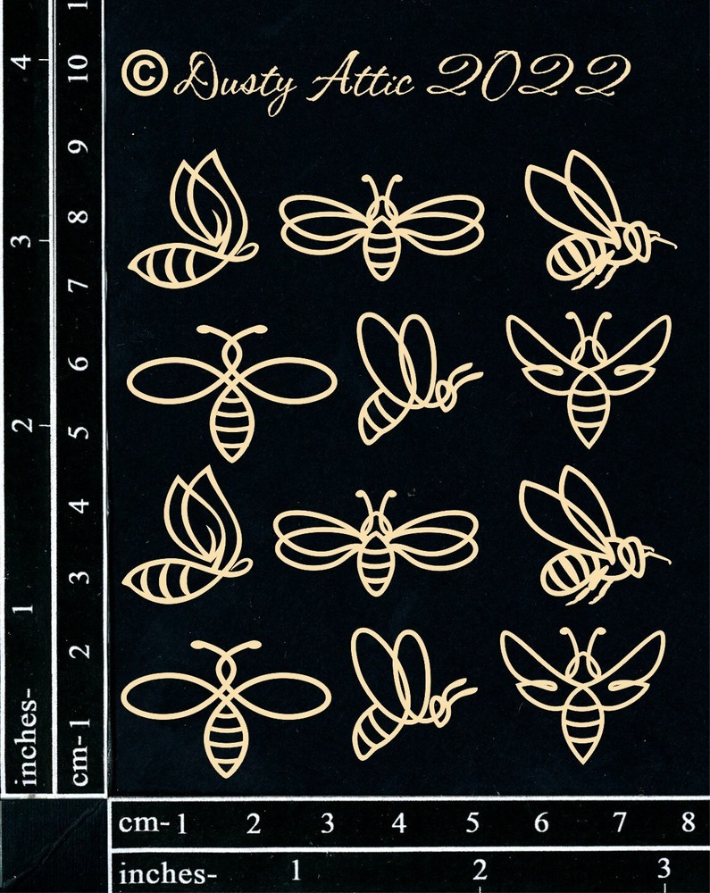 Dusty Attic, Chip Board, Bees #2, DA3314