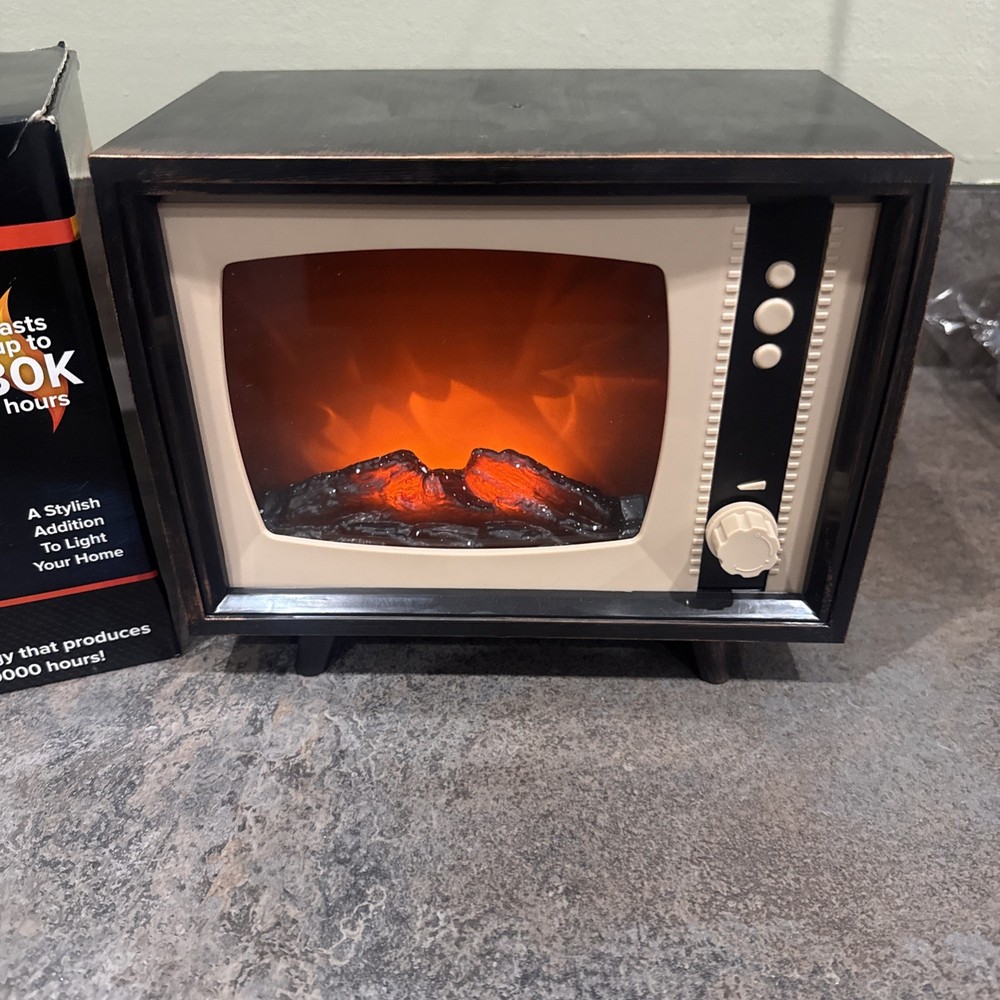 Decorative Realistic Fireplace Compact Retro Television Flicker Flames