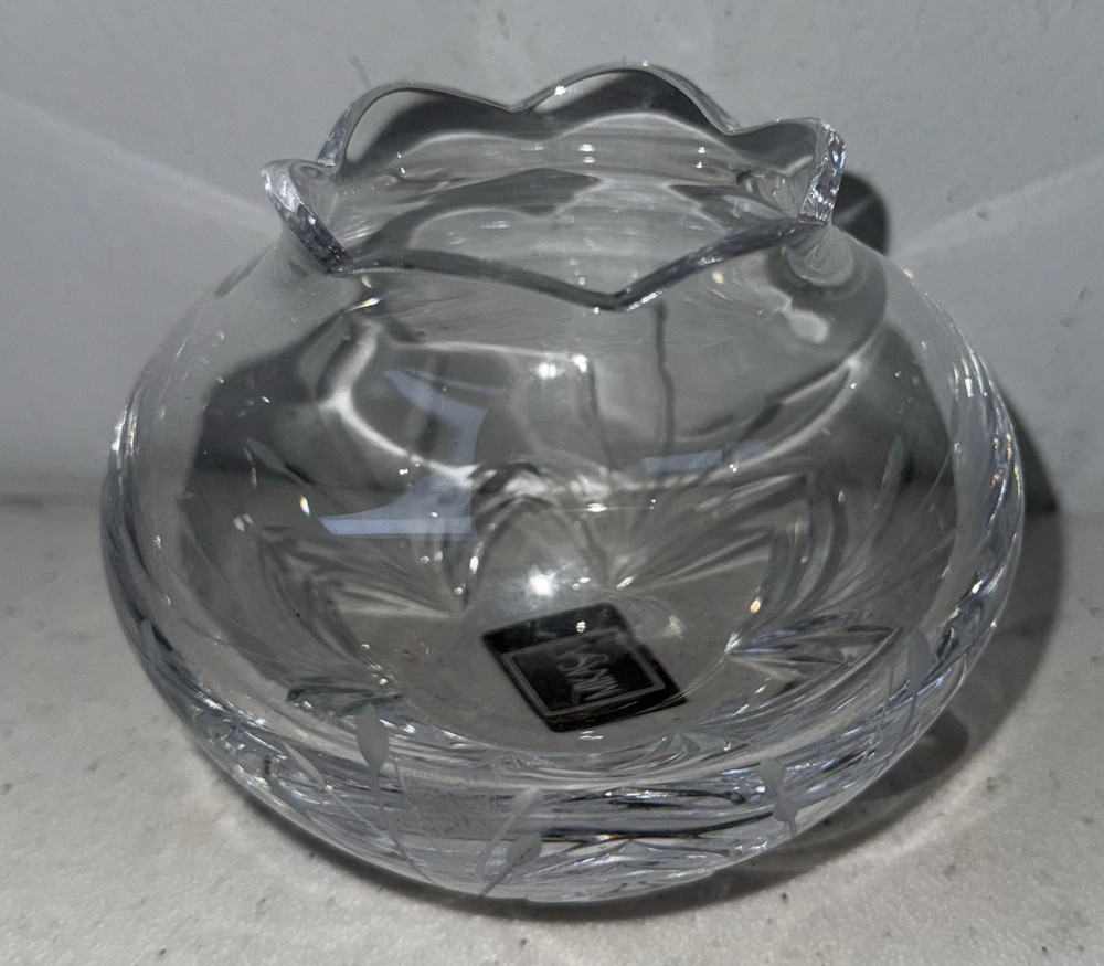 Mikasa Petit Points Leaded Crystal Etched Votive Candle Holder NRM30B