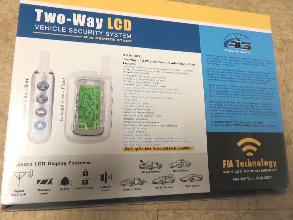 Two-way LCD Vehicle Security System--Includes two 2-way LCD Remotes