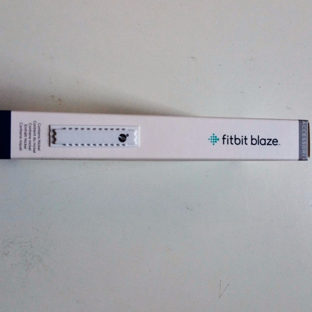 Fitbit Blaze Original Replacement Leather Wrist Band & Frame Large Black OEM