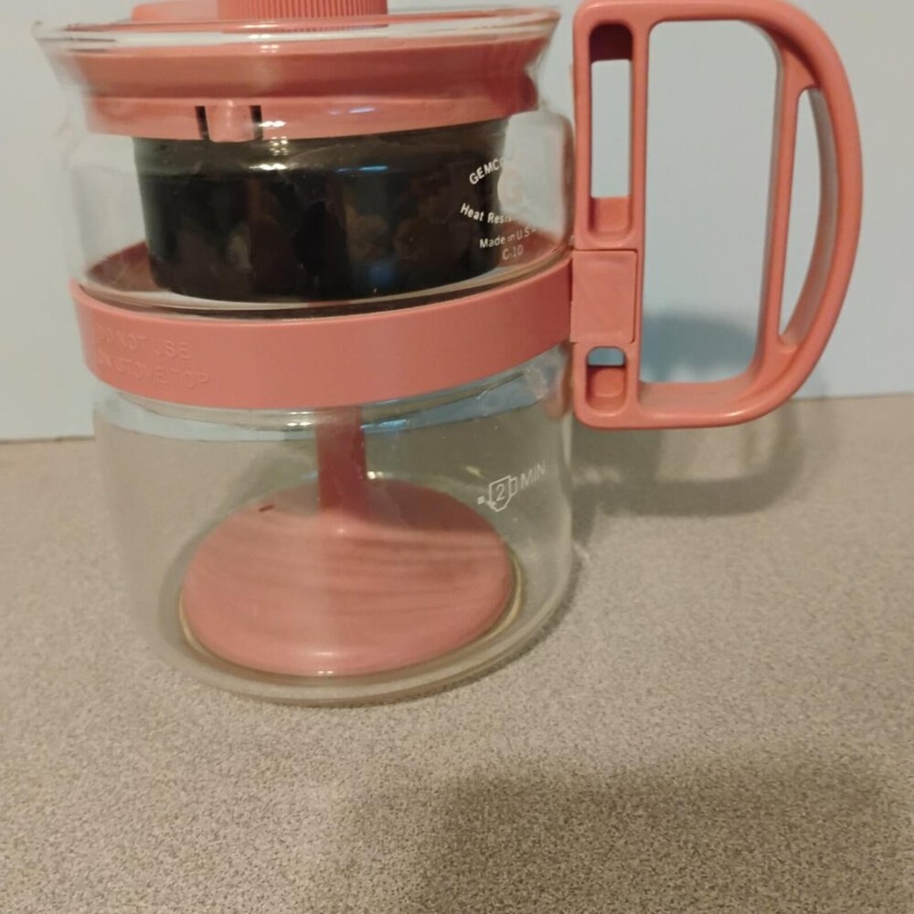 Gemco Vintage Micro Press Coffee Press Pink