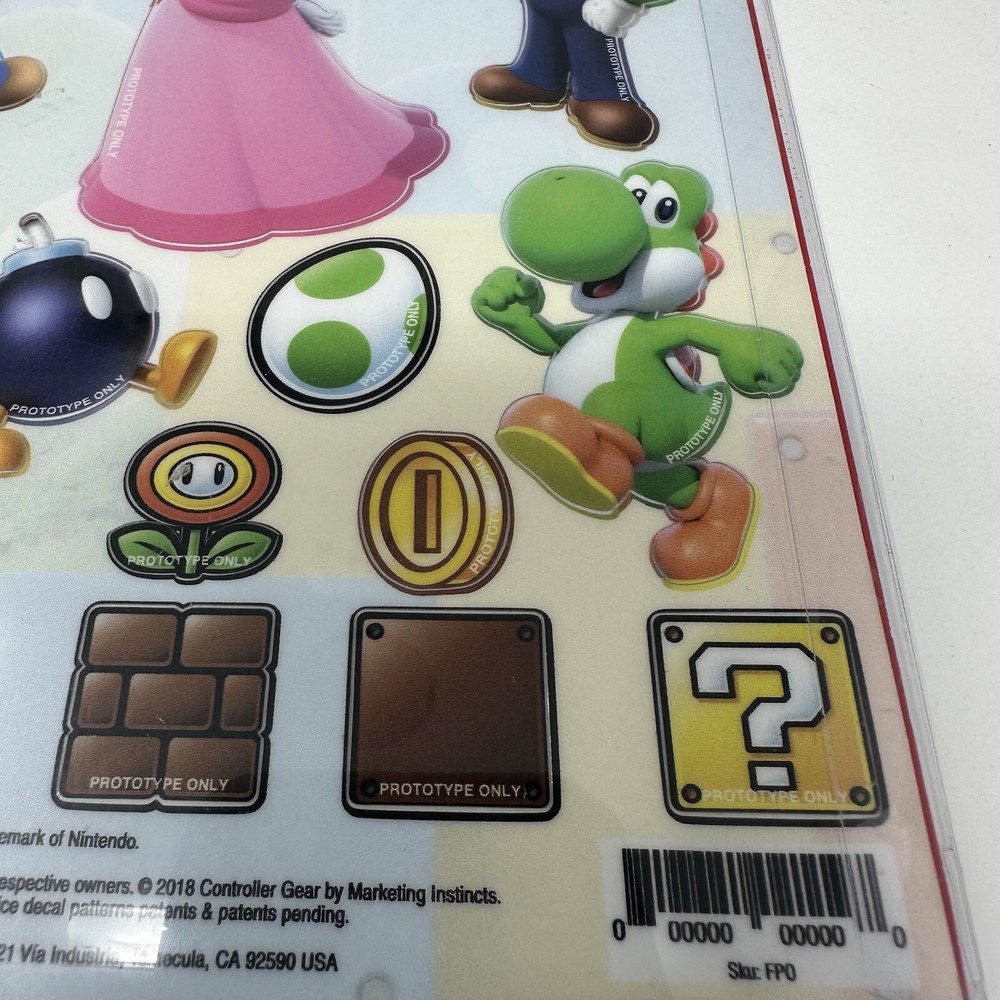 Controller Gear Super Mario Tech Decals Pack 17 Count GameStop Nintendo
