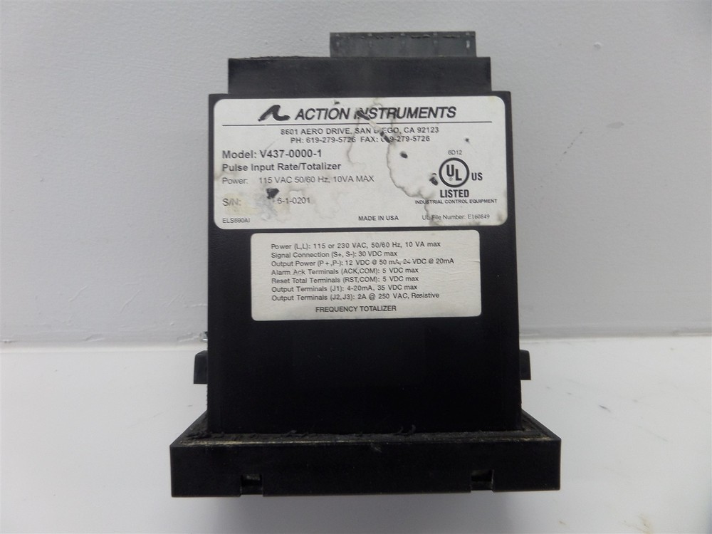 Action Instruments V437-0000-1 Pulse Input Rate/Totalizer