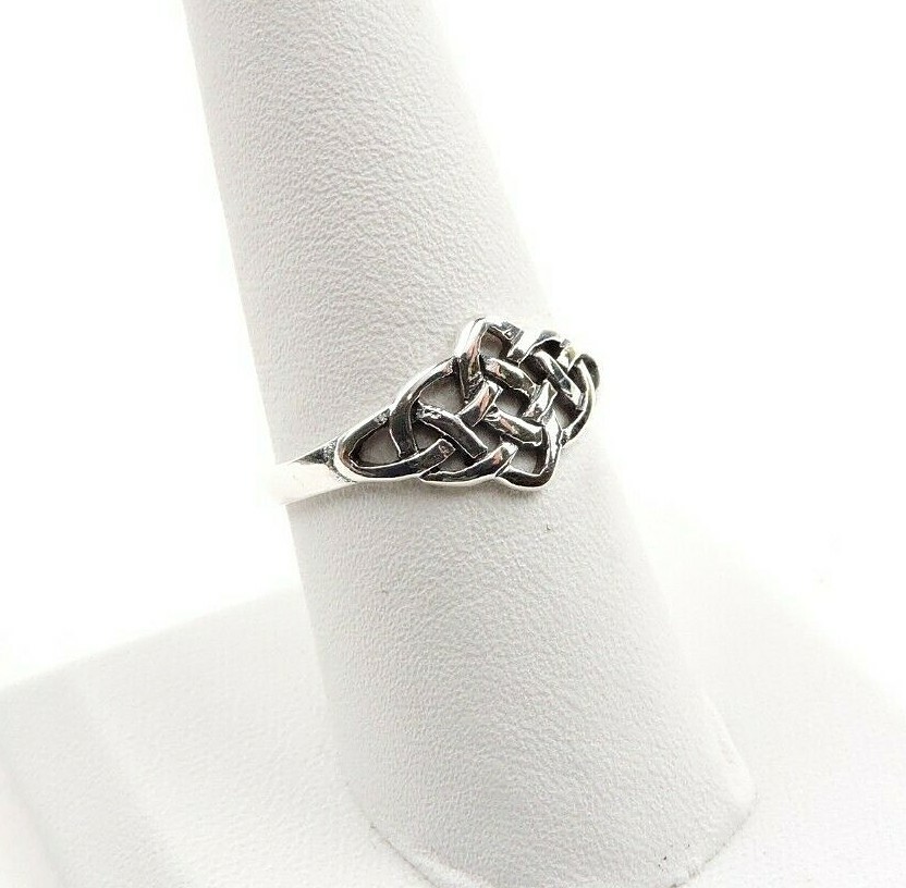 Sterling Silver Celtic Weave Ring - Free Gift Packaging