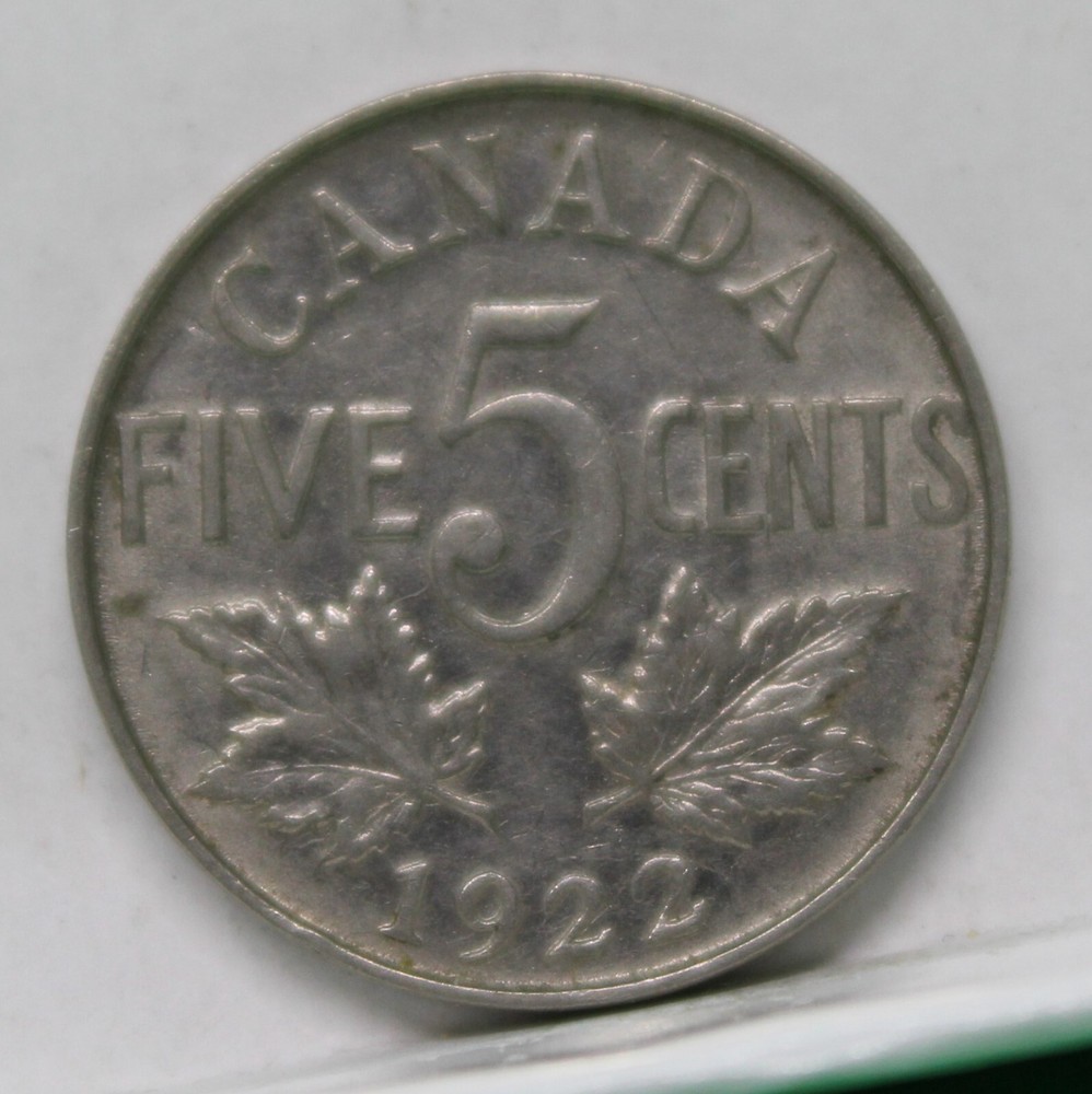 1922 Canada 5 Cents