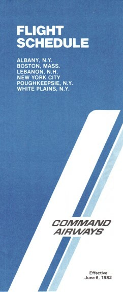 Command Airways timetable 1982/06/06
