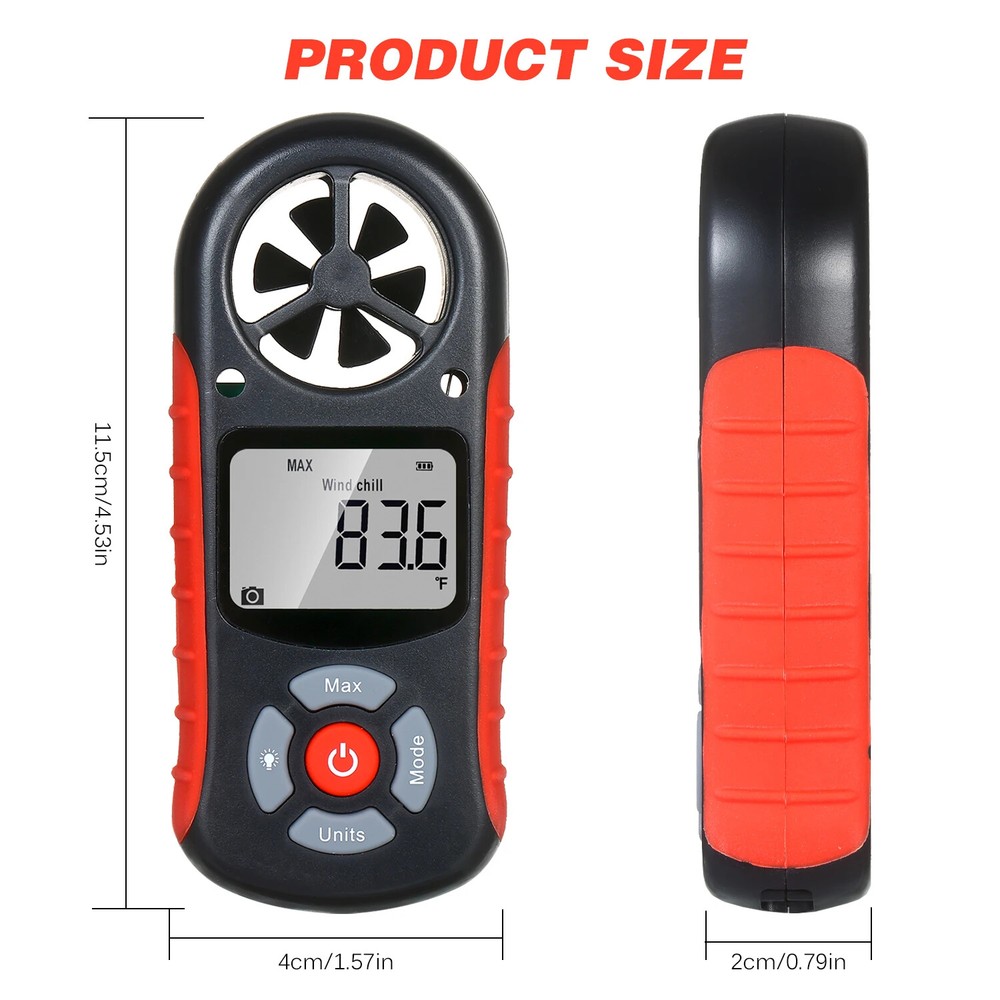 8 In 1 Digital Anemometer Handheld Wind Speed Meter Measuring Wind Speed Tool