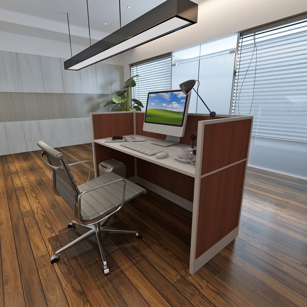 4x2 Cubicles -43″ H- ONE MAN U Shape Fully Laminated Office Workstations -MV