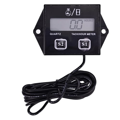Motorcycle Tachometer Timer Mower Digital Display Chainsaw Engine Multi