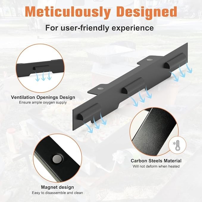 4 Pack 36 Inch Magnetic Griddle Wind Guards for Blackstone Griddle Accessories