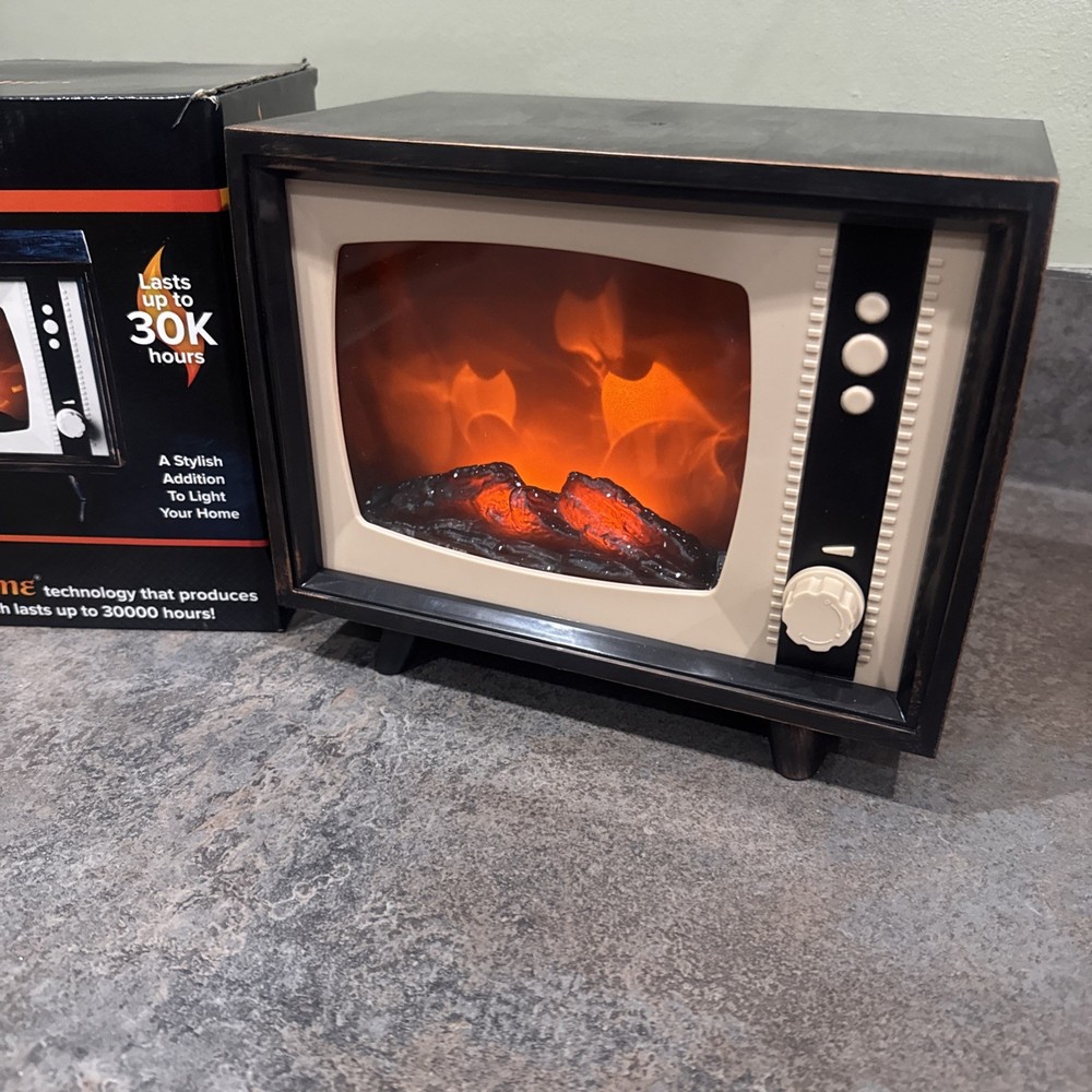 Decorative Realistic Fireplace Compact Retro Television Flicker Flames