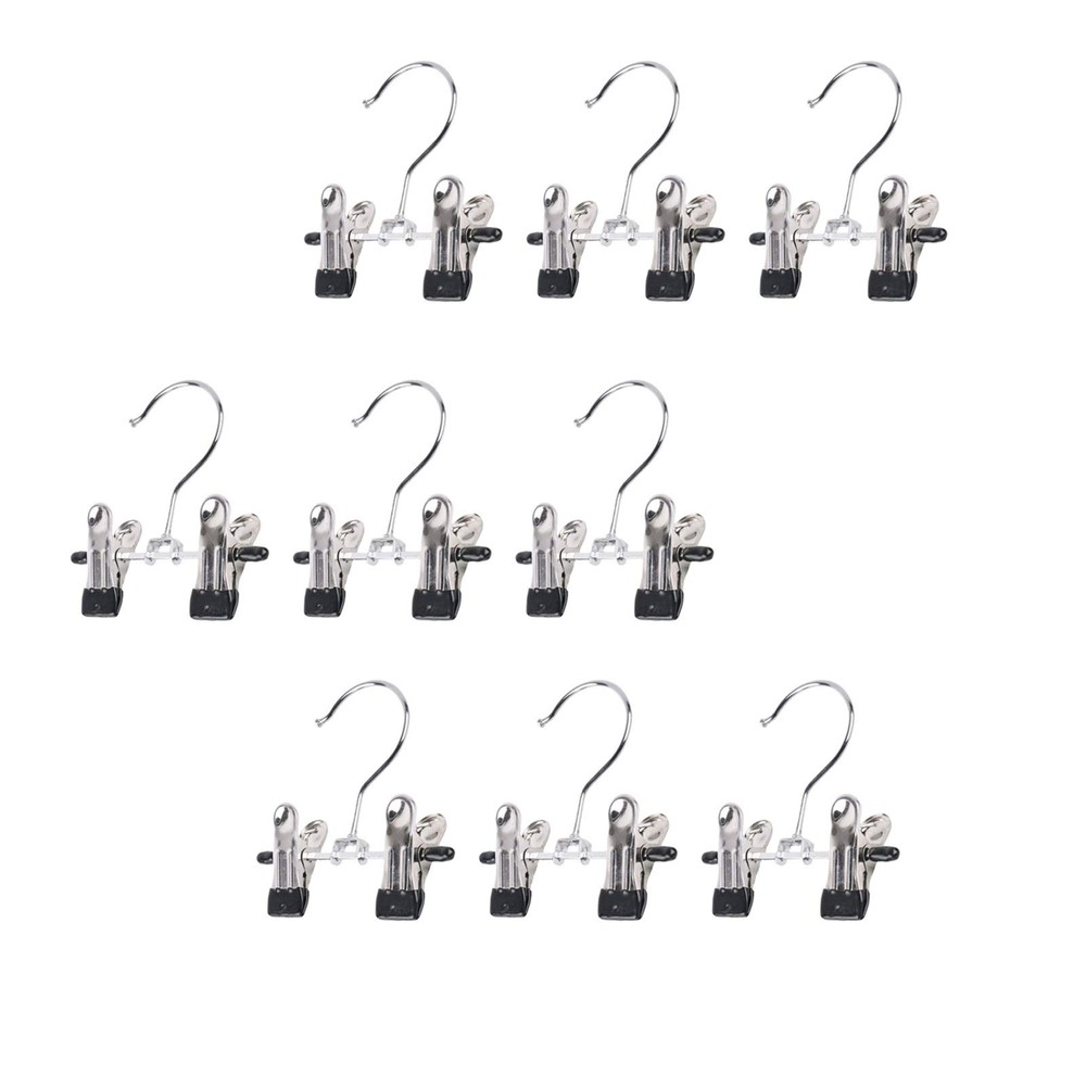Double Adjustable Clips Boots Hangers,Space Saving Boots Socks Bags Hanging C...