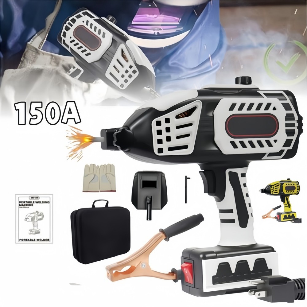 110V Handheld Welding Machine Versatile Welding Kit W/Welding Mask Yellow/Grey
