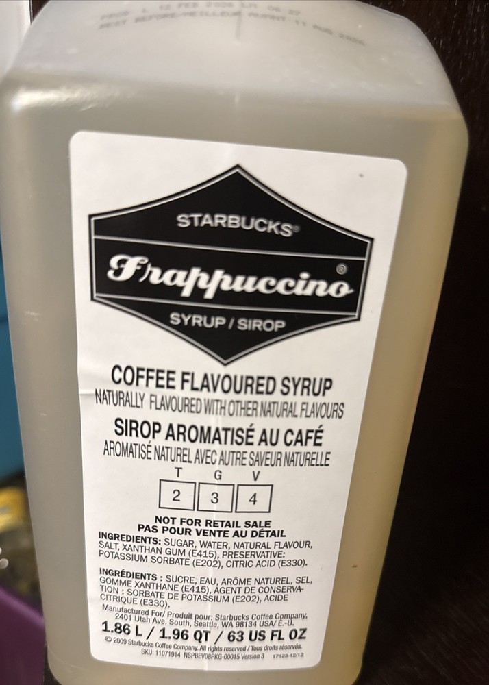 💗 Frappuccino Coffee Flavored Syrup  BB March  2026 63 fl oz