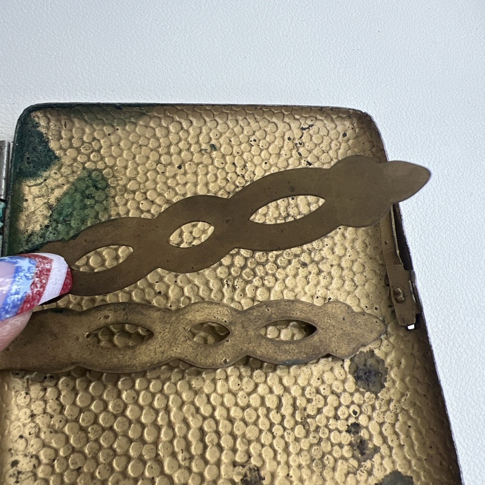 Vintage German silver plated Shagreen textured cigarette case