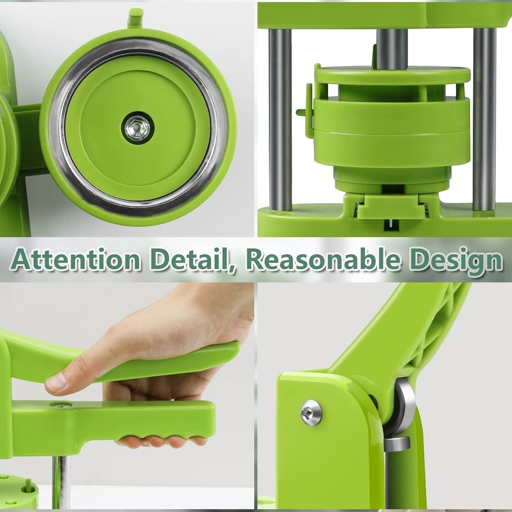 Detachable 75mm Button Maker Machine: Easy DIY Press with Extras Included