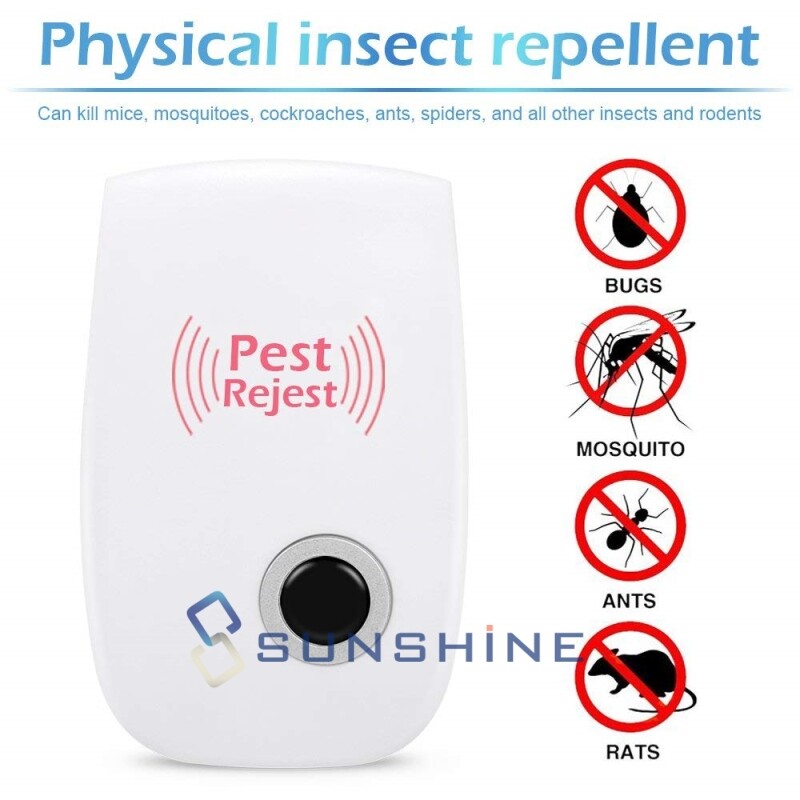 ELECTRONIC ULTRASONIC PEST REPELLER CONTROL RAT COCKROACH ANTS FLIES FLEA