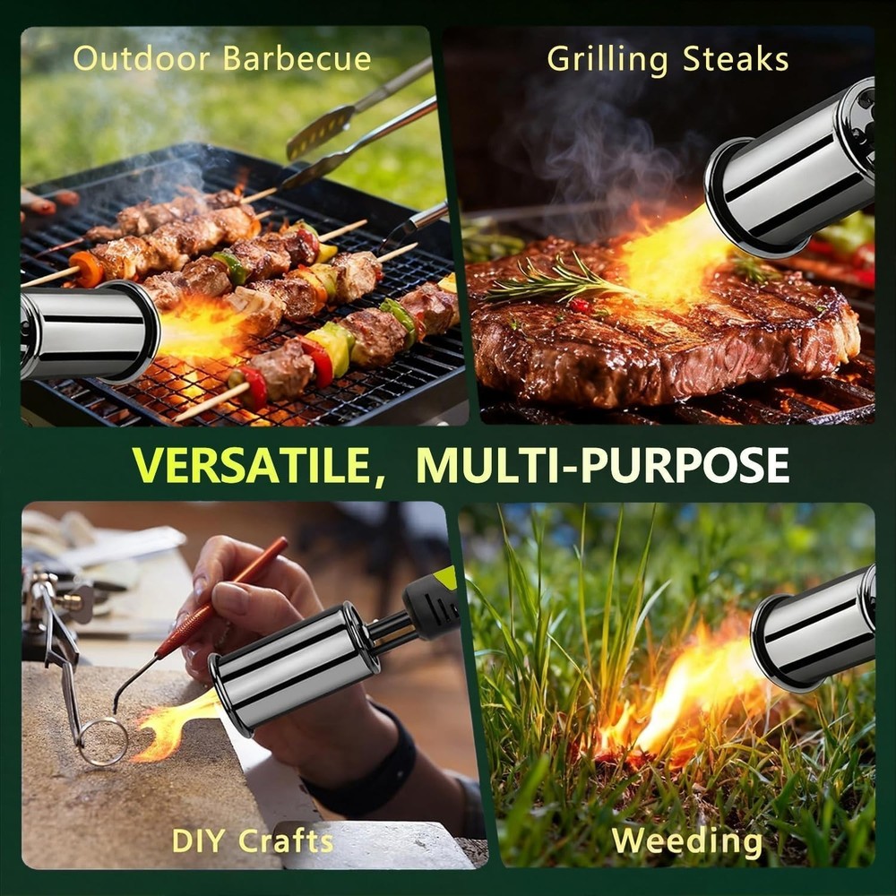 Powerful Propane Torch Gun,Kitchen Cooking Torch With One-Touch Max Fire, Charco