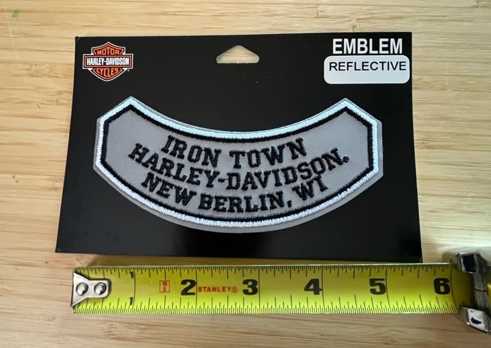 Harley Davidson ‘Iron Town’ Sew On Reflective Emblem