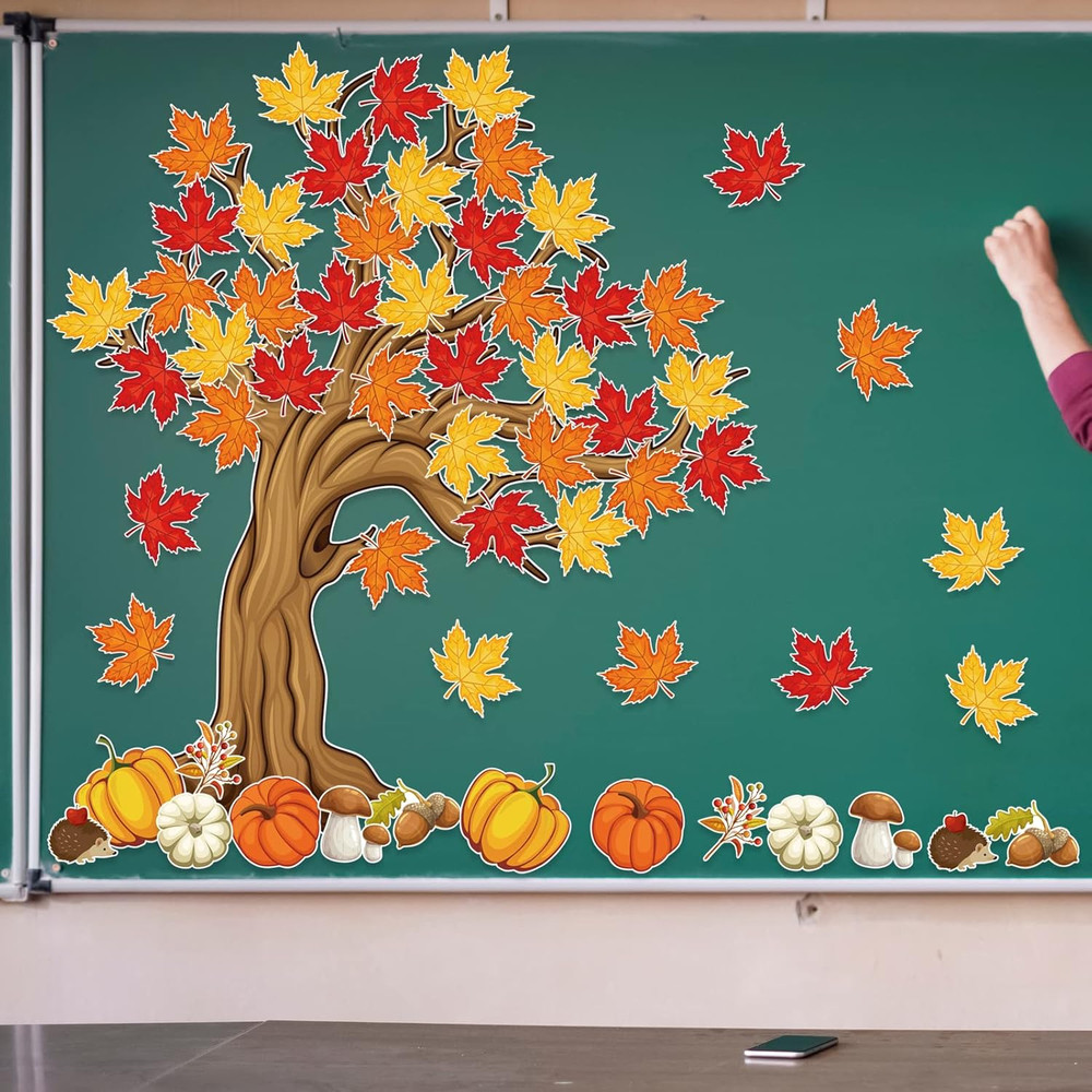 4Ft Big Tree Bulletin Board Set Spring Fall Summer Tree Bulletin Board Decoratio