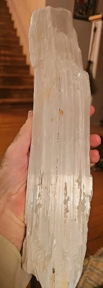 Selenite Log Stick 16" Raw
