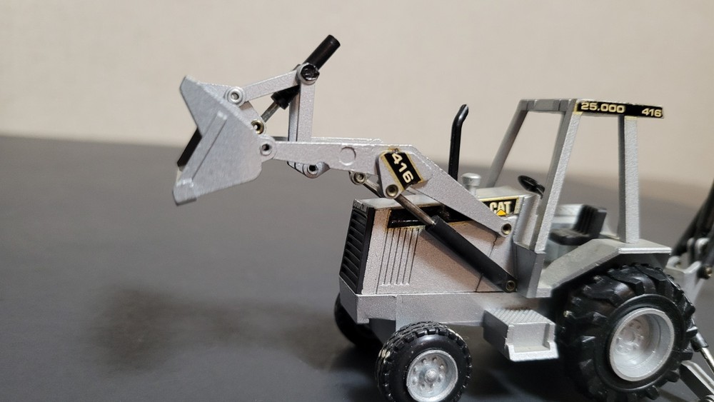 1:50 Scale Diecast CAT 416 Backhoe Loader- SILVER Limited Edition - NZG 285