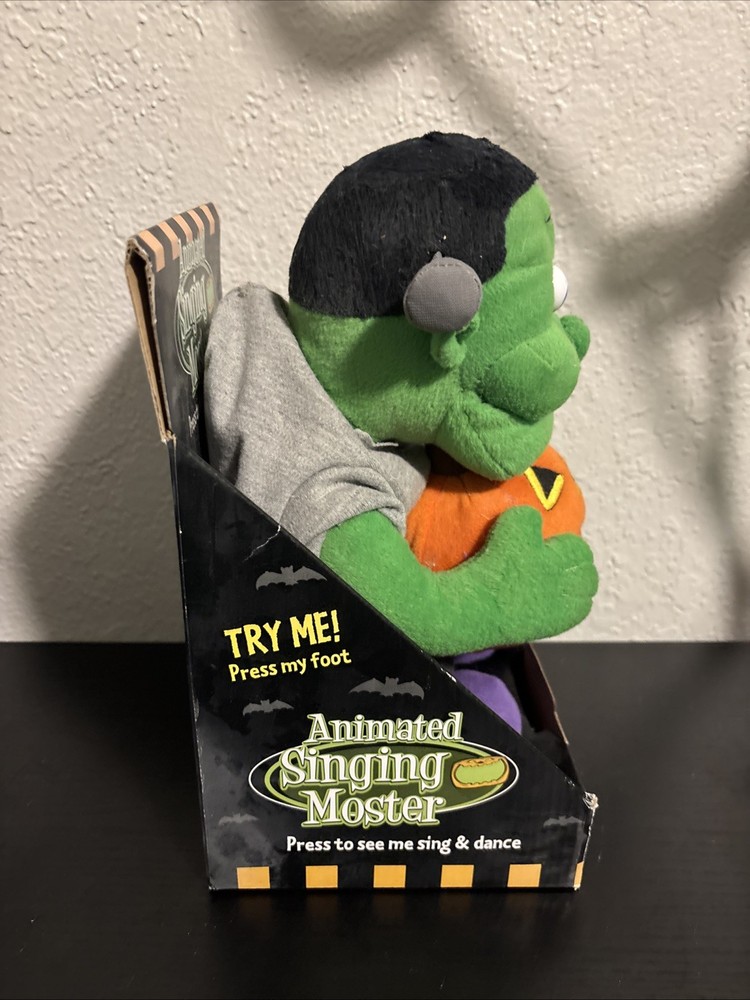Animated Singing Moster Frankenstein Plush In Box