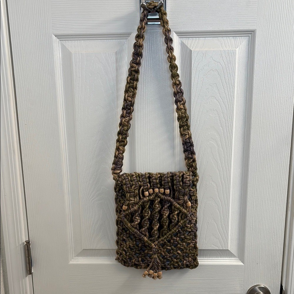 Gorgeous Handcrafted Multicolor Macramé Crochet Bag - One of a Kind BOHO!