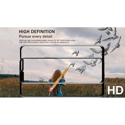 For LG G8 ThinQ - Screen Protector Tempered Glass 3D Curved Edge Case Friendly