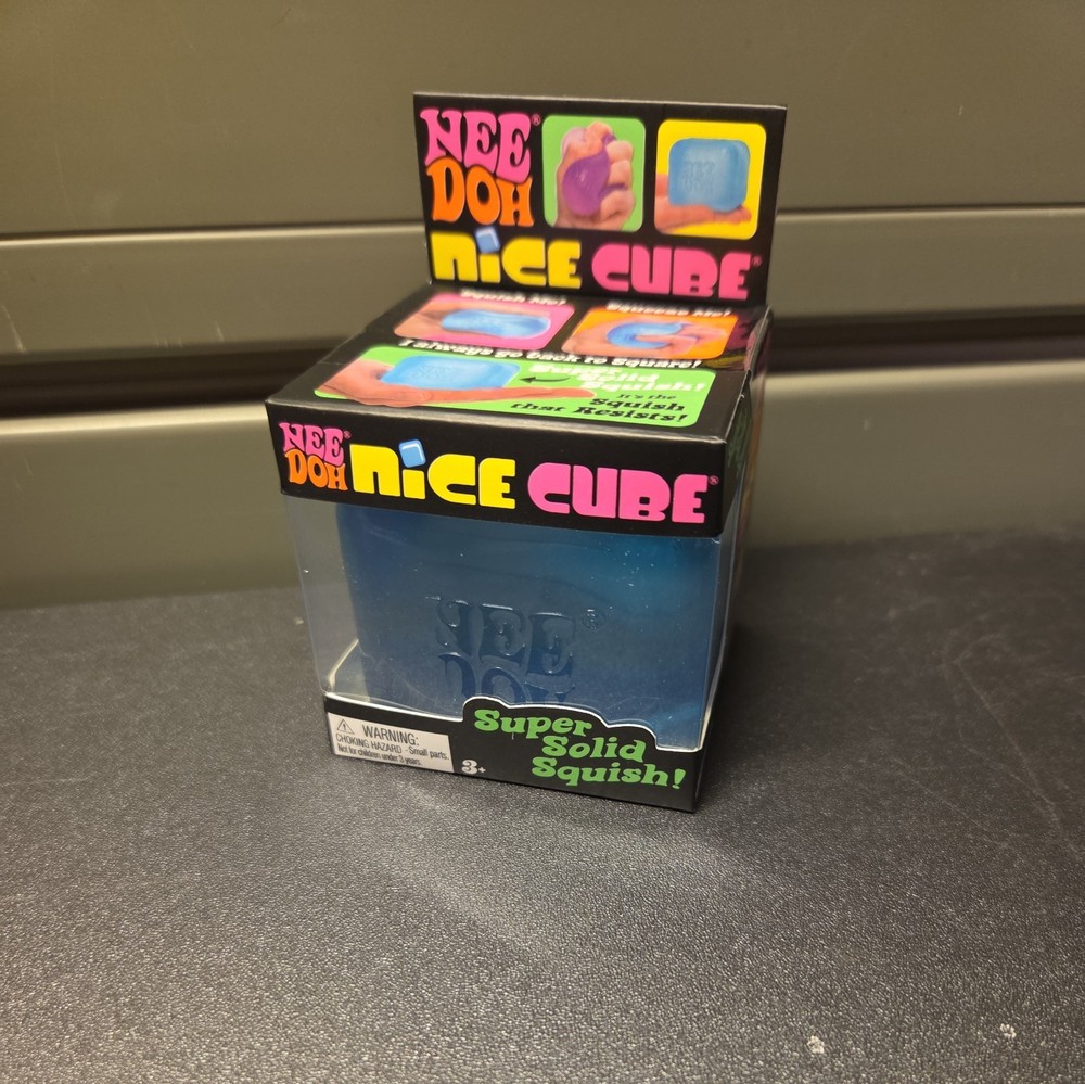 NeeDoh Nice Cube Super Solid Squish Blue (BRAND NEW)