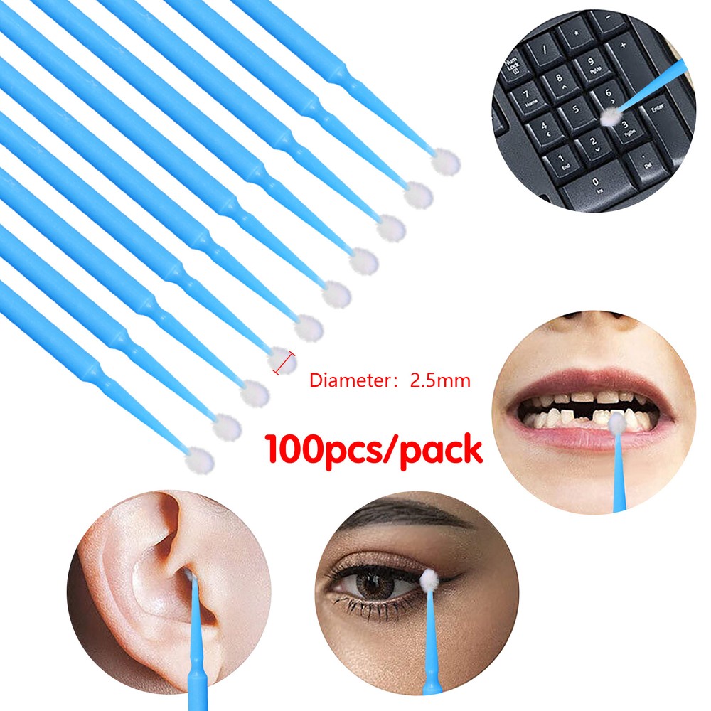 100-pcs Dental Micro Applicator Disposable Tooth Brush Tips Regular/Fine tr
