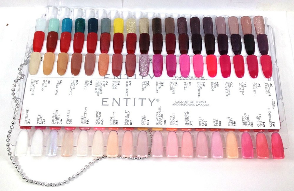 ENTITY Nail Palettes with Colors - 4 Plates/Pack