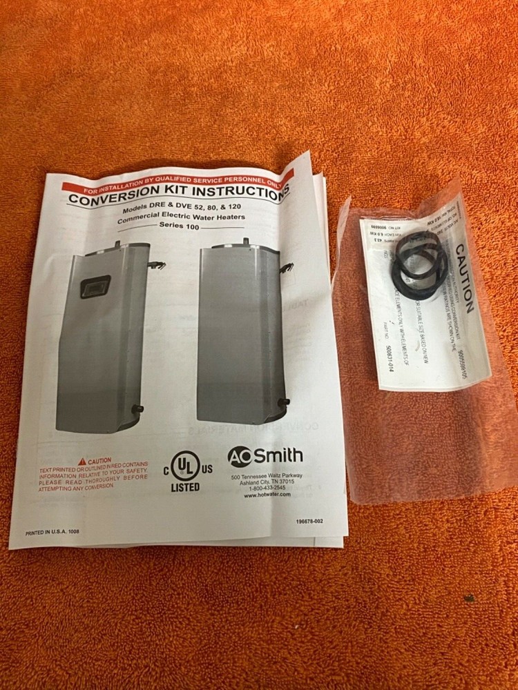 AO SMITH Conversion Kit Electric Water Heater DRE DVE SERIES 9005589105 240VOLT