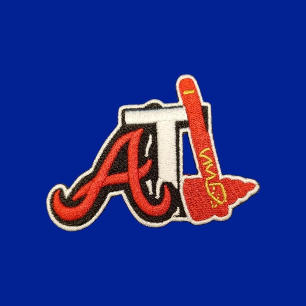 ATL Patch. Fully Embroidered. Iron On Backing. 3"x 2"