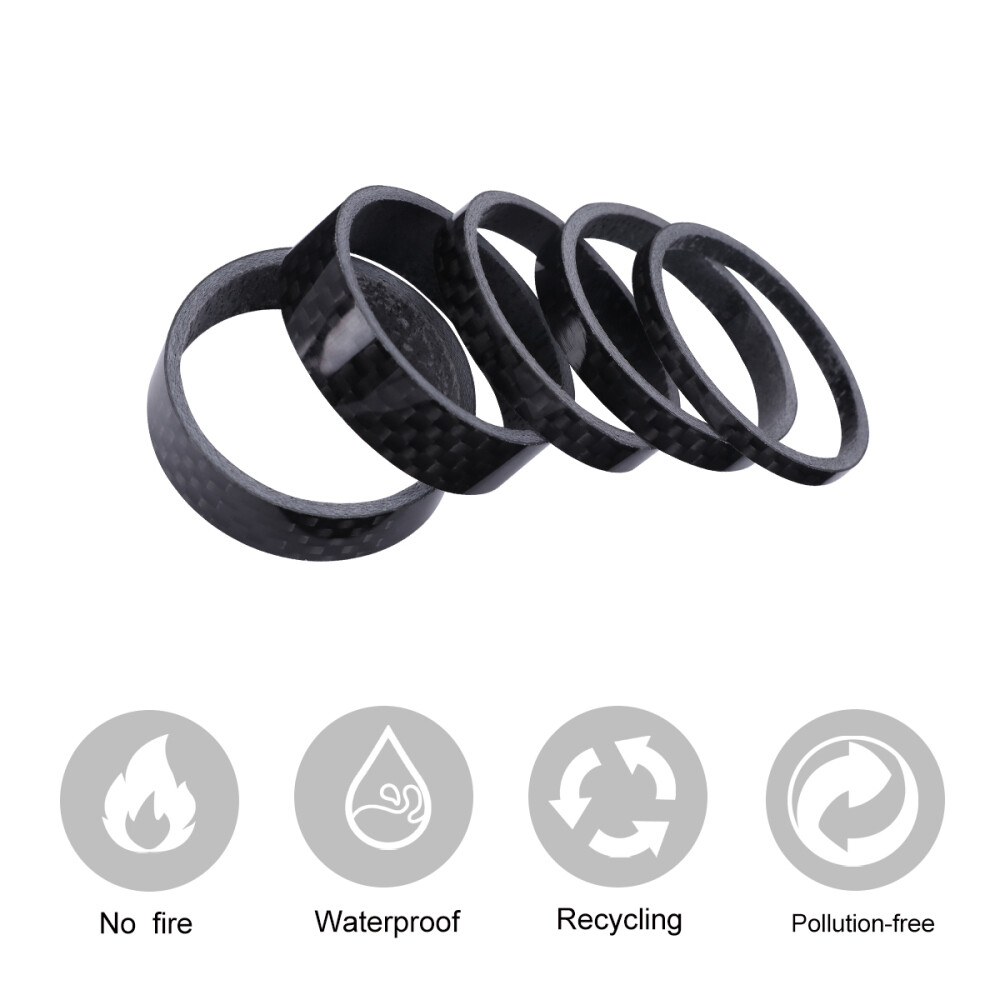 5PCS Bike Spacers Premium Stem Handlebar Bicycle Washer Spacers