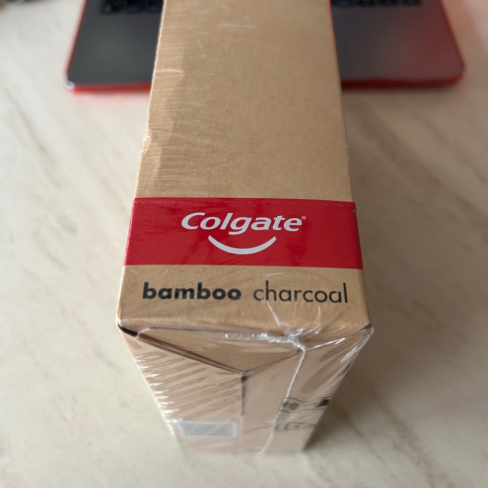 Colgate Bamboo Charcoal Toothbrush - 6 Pack - Soft Floss-Tip Bristles - New