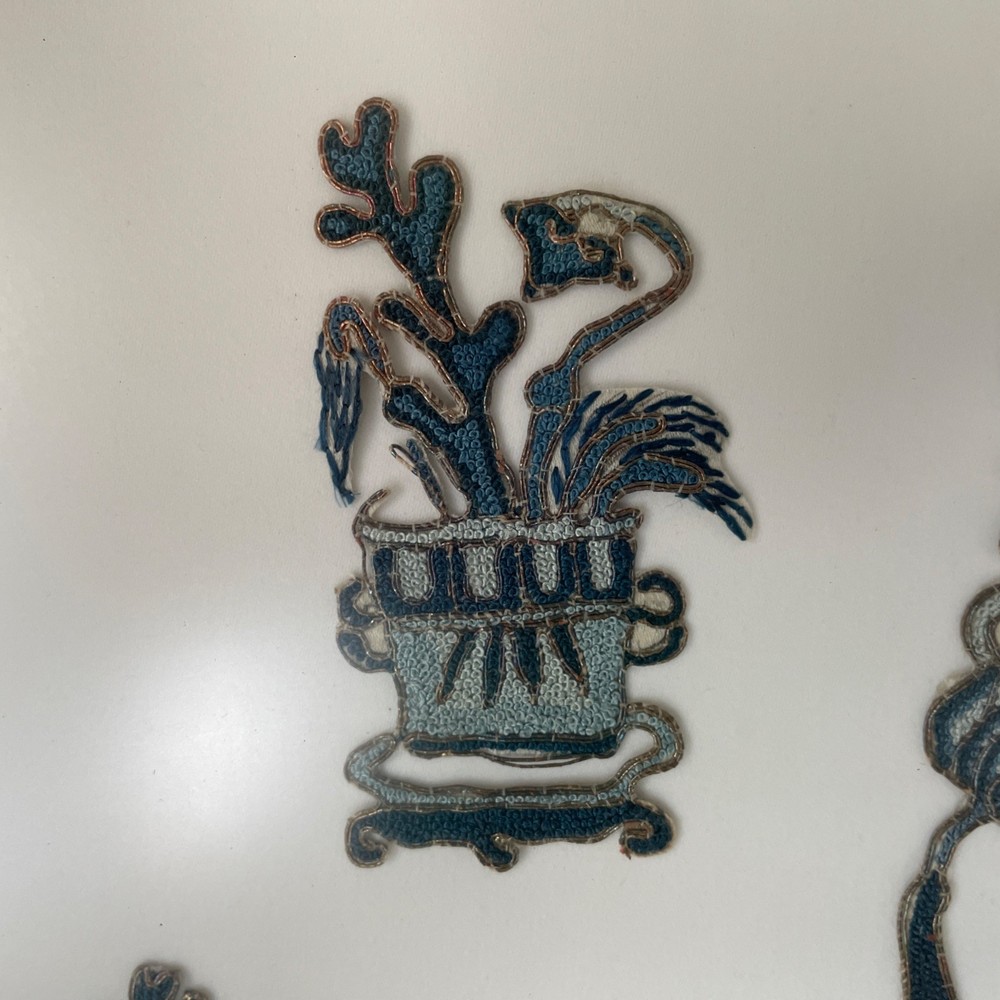 Chinese Medallions Textiles Framed