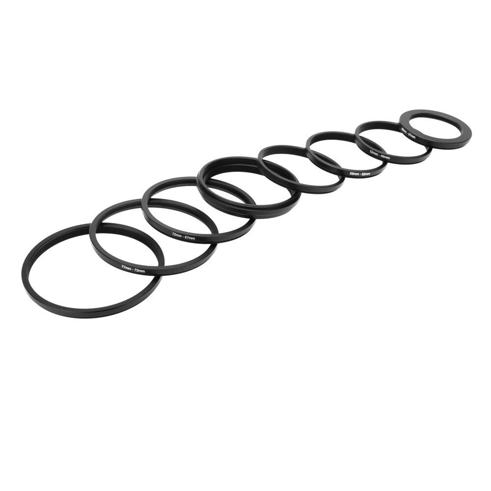 18pcs Camera Lens Filter Adapter Kit 9pcs Step Up Ring & 9pcs Step Down Set