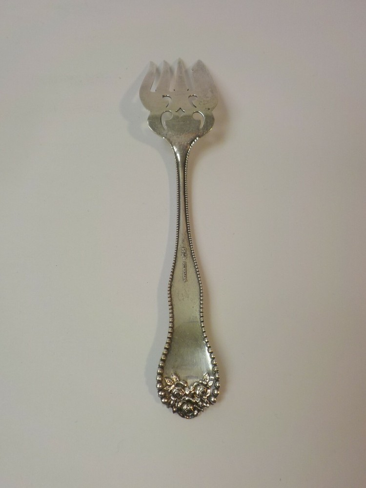 Gorham LANCASTER Sterling Silver 7.25" Cold Meat Fork, No Monograms